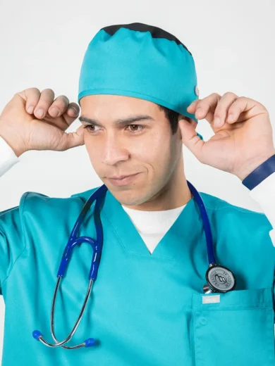 Pete - Gorro de Quirófano Antibacteriano para Hombres en Healing Green