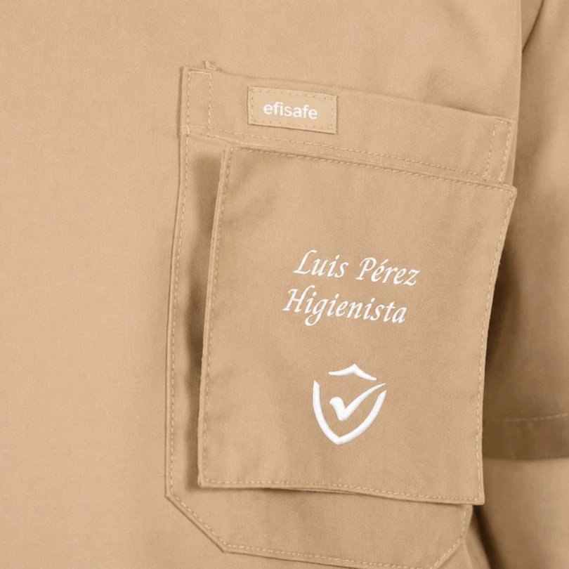 Pierre PRO – Men's Scrub Top with 3 Pockets in Beige