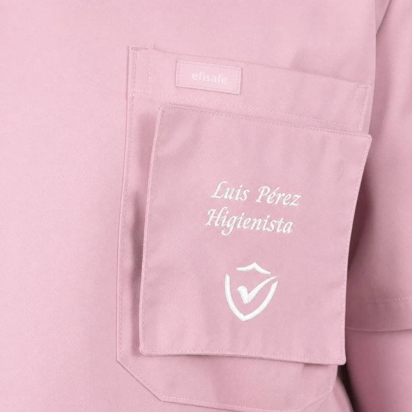 Pierre PRO - Camisola Sanitaria de Hombre con 3 Bolsillos en Pink